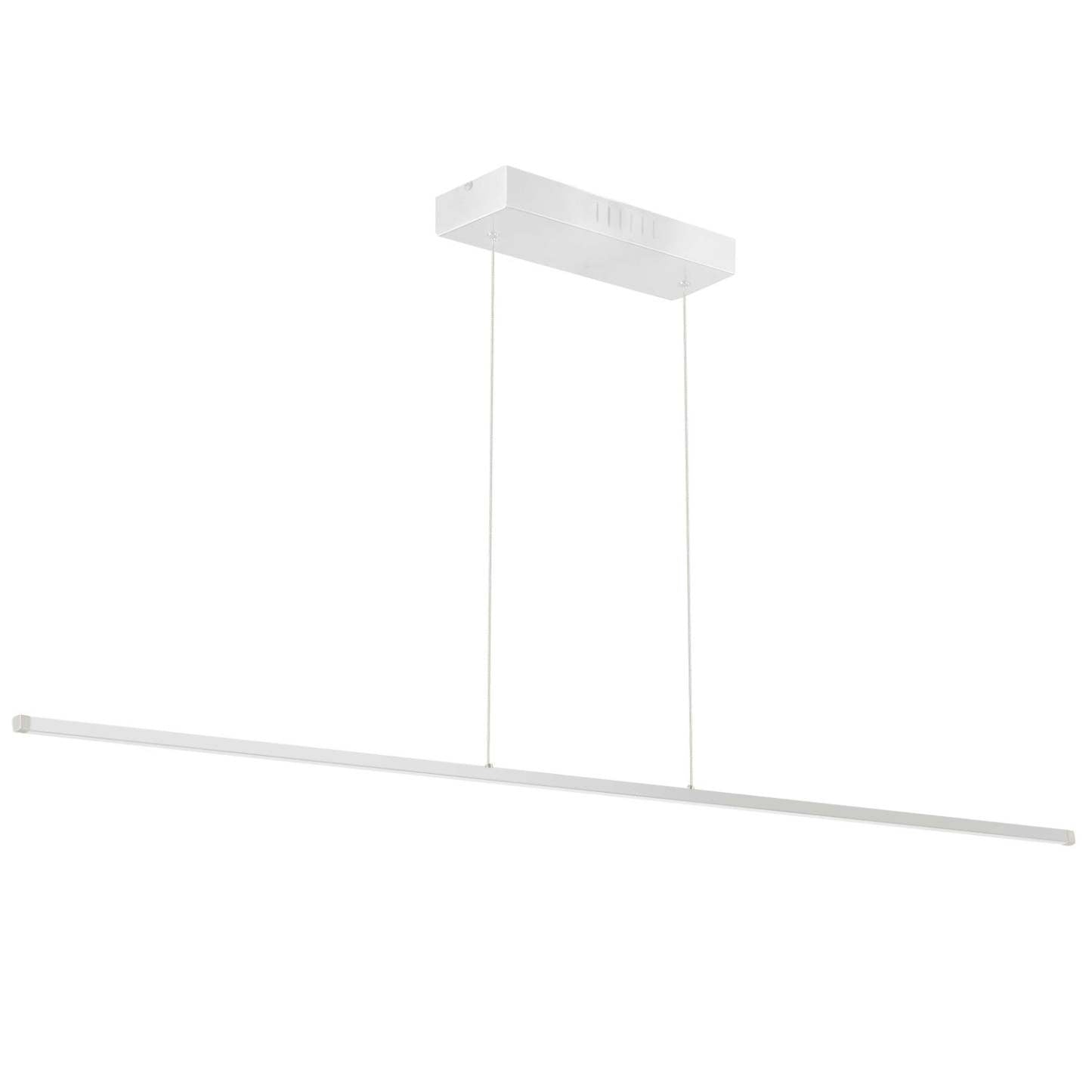 Dainolite Array LED Horizontal Pendant 56w 72 Finition Blanc Mat Lampe Diffuseur Acrylique Blanc|Luminaire suspendu horizontal Array de Dainolite de 72 po en acrylique blanc qui diffuse la lumière, avec fini blanc mat et ampoule à DEL de 56 W