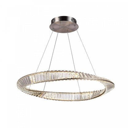 Stella 50 W LED Satin Nickel Pendant|Luminaire suspendu Stella nickel satiné à DEL de 50 W|D06HAD64