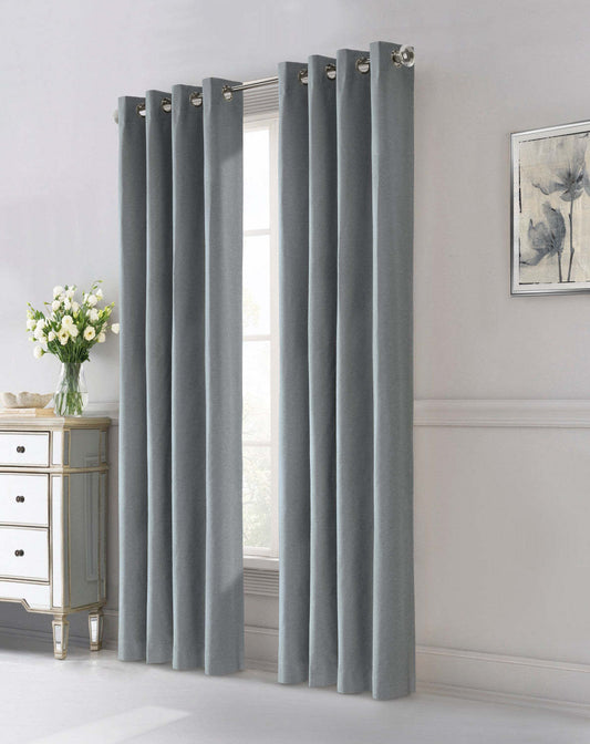 Edison Blue Grommet Curtain Panel - 52 X 84|Panneau de rideau à œillets Edison bleu - 52 po x 84 po
