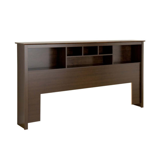 King Bookcase Headboard - Espresso|Tête de lit bibliothèque pour très grand lit - espresso