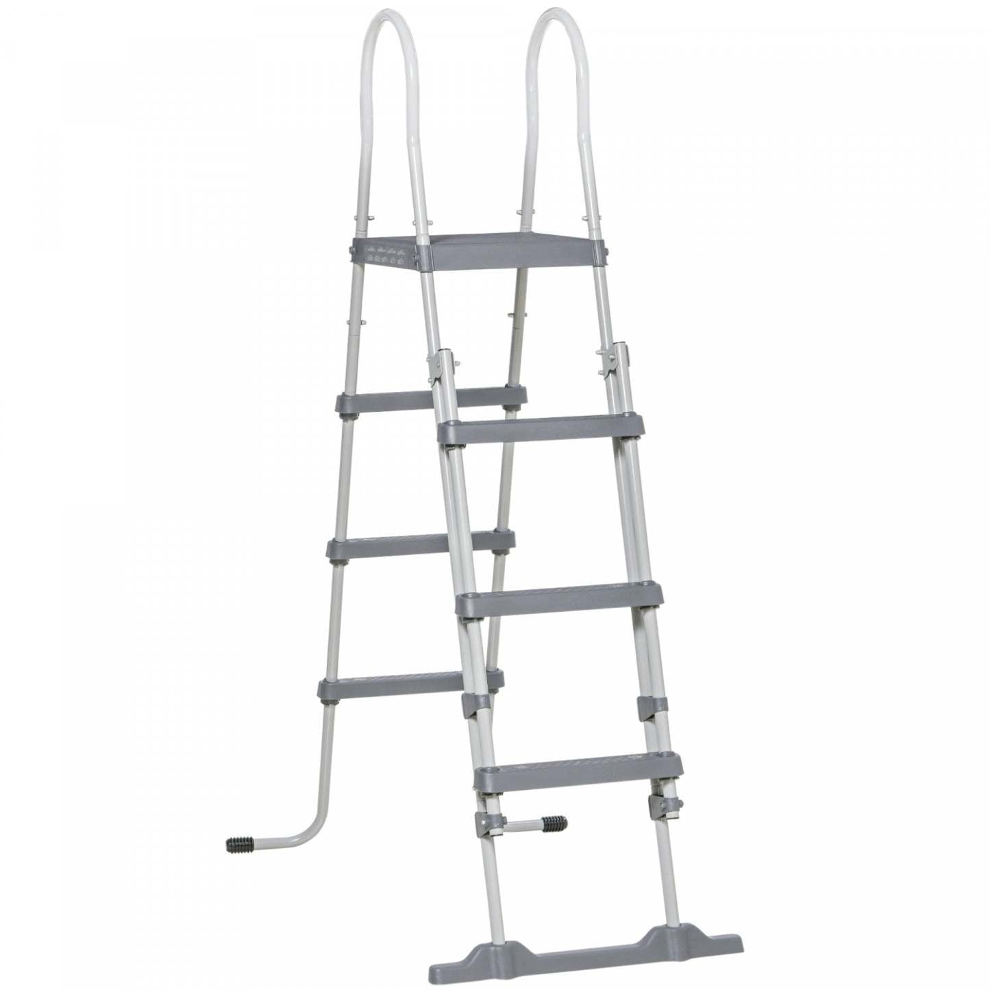 Outsunny 70 Echelle De Piscine Hors Sol, Escaliers De Piscine, Gris