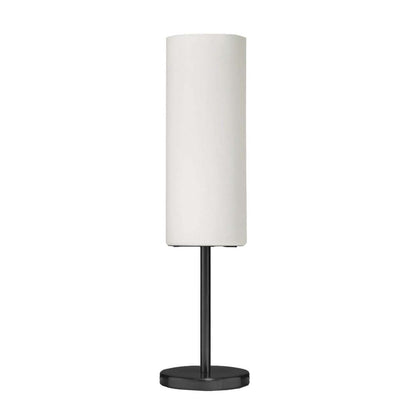 Lampe de table Paza de Dainolite en verre blanc, avec fini noir mat et 1 ampoule