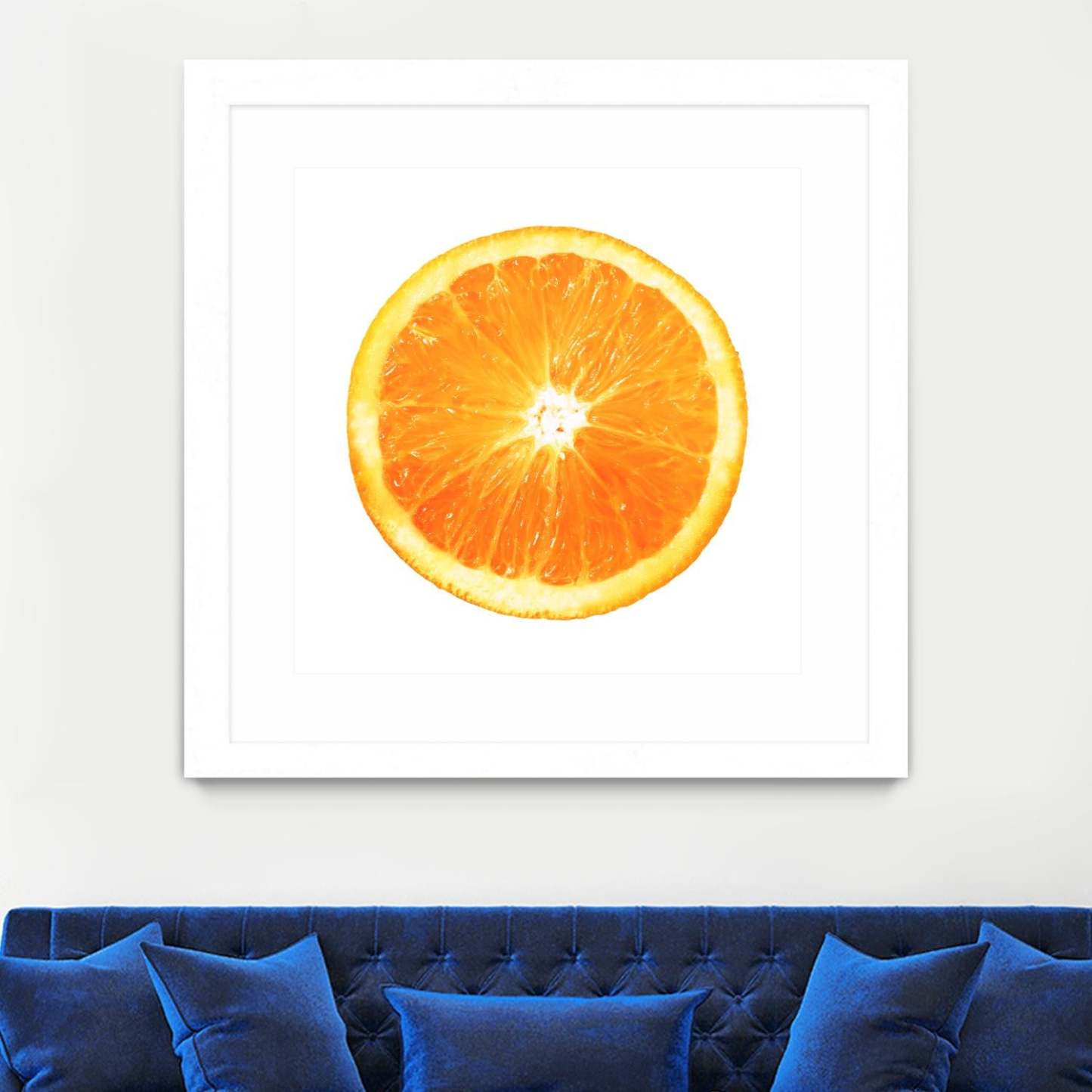Œuvre d'art murale imprimée blanche et mate « Citrus Cultivar » 30 x 30