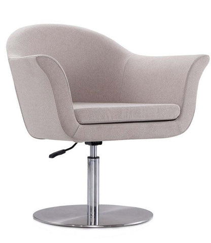 Manhattan Comfort Voyager Brushed Metal Braided Rotating Accent Chair - Barley|Chaise d'appoint réglable pivotante Voyager de Manhattan Comfort en métal brossé et en tissu - orge