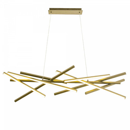 Dainolite Carly Chandelier 62w LED Aged Brass Lampe|Lustre Carly de Dainolite avec fini laiton vieilli et ampoule à DEL de 62 W