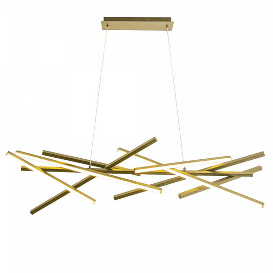 Dainolite Carly Chandelier 62w LED Aged Brass Lampe|Lustre Carly de Dainolite avec fini laiton vieilli et ampoule à DEL de 62 W