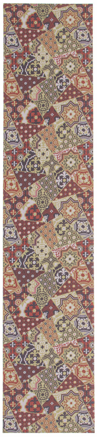 Tapis Bellezza Rouge / Vert 2'2 x 30'0|Carpette Bellezza rougevert 2 pi 2 po x 30 pi 0 po|D218RMV9