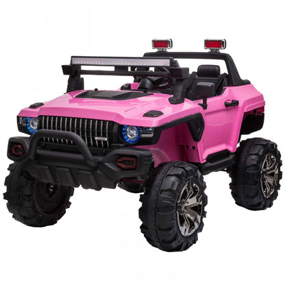 Aosom Voiture A Chevaucher 12v Rc 2 Places Camion De Police Voiture Electrique Pour Enfants Avec Lumières Led Complètes, Mp3