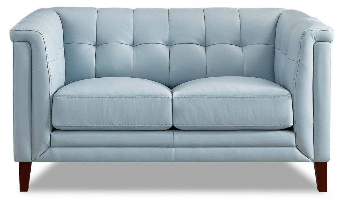 Hydeline Bodie Leather Loveseat - Spa Blue|Cause Bodie en cuir de Hydeline - bleu spa