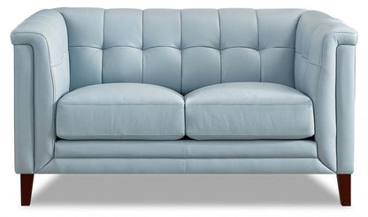 Hydeline Bodie Leather Loveseat - Spa Blue|Cause Bodie en cuir de Hydeline - bleu spa