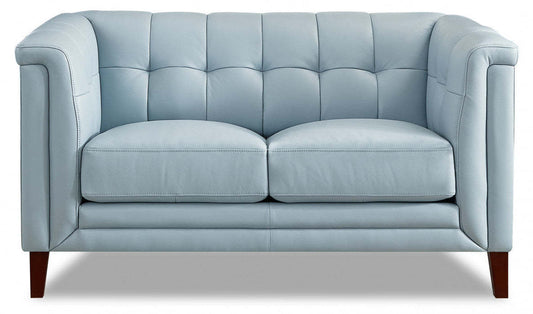 Hydeline Bodie Leather Loveseat - Spa Blue|Cause Bodie en cuir de Hydeline - bleu spa