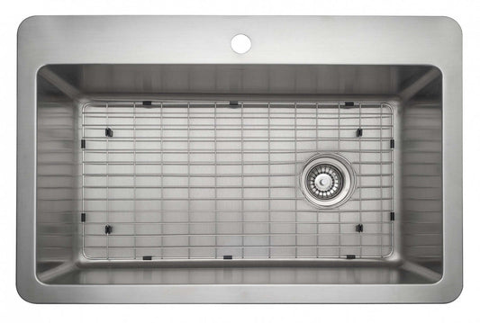 Ancona Valencia Series 33 Dual Mount Kitchen Sink - AN-3334|Évier de cuisine sous plan ou en surface Ancona de série Valencia de 33 po - AN-3334|D77GSYSO