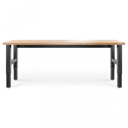 Établi en bois franc à hauteur réglable Gladiator de 8' - Granite martelé|Établi de 8 pi à hauteur réglable en bois franc de Gladiator - granite martelé