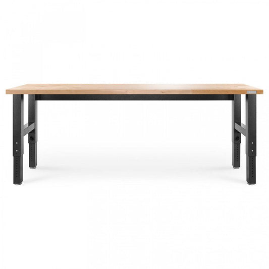 Établi en bois franc à hauteur réglable Gladiator de 8' - Granite martelé|Établi de 8 pi à hauteur réglable en bois franc de Gladiator - granite martelé