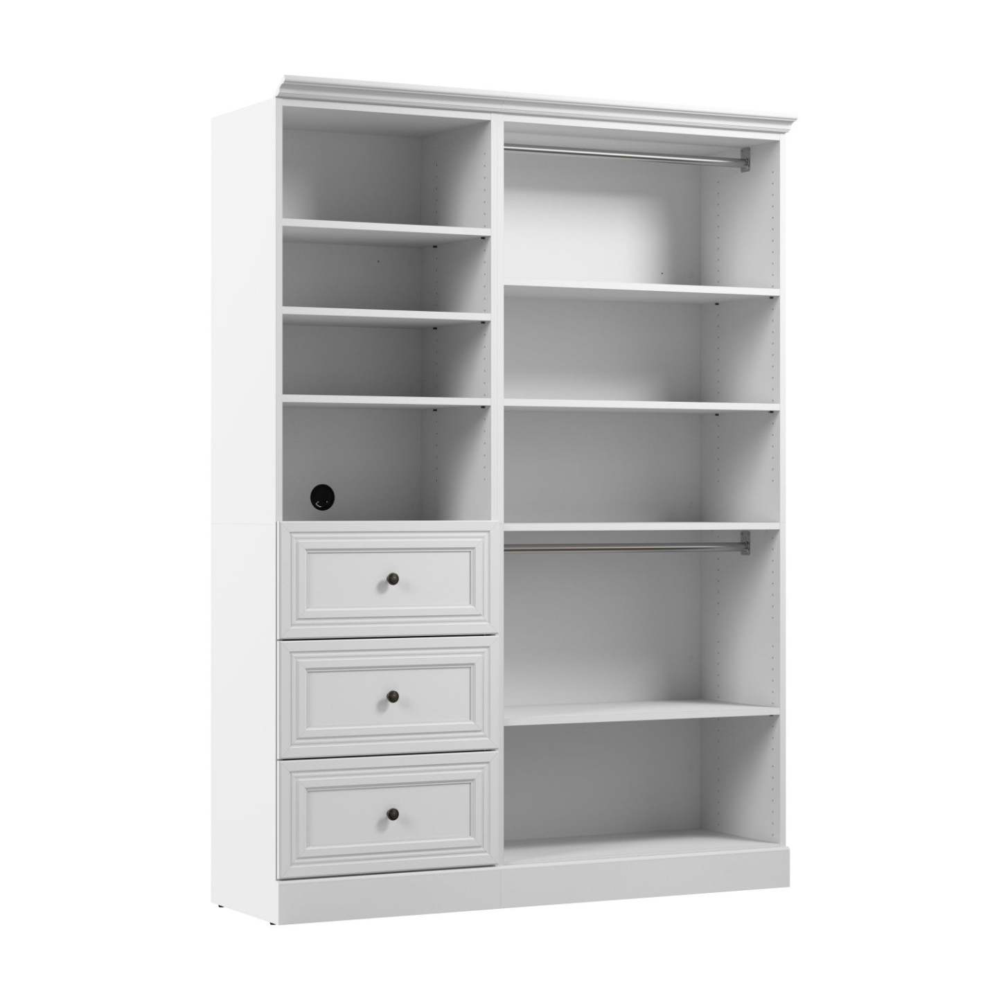 Système d’organisateur de garde-robe Versatile de Bestar de 61 po (L) - blanc