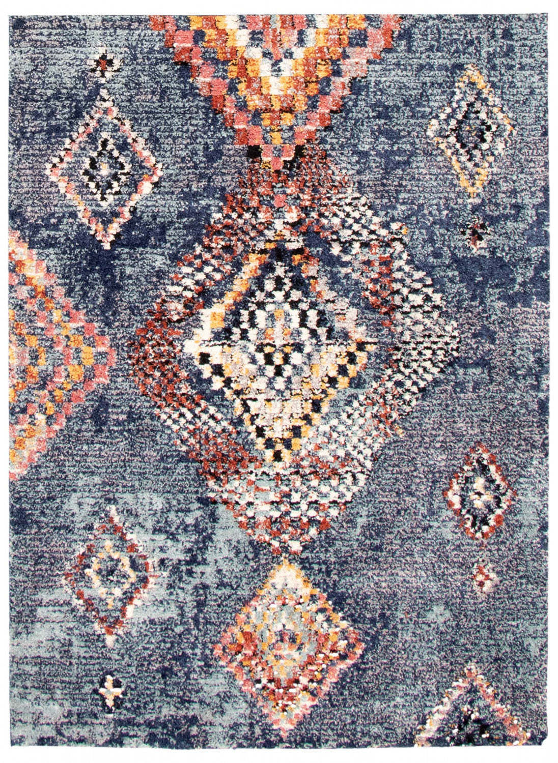 Tapis Makondo Mosaique Bleu - 8'0 x 10'0|Carpette Makondo Mosaique bleu - 8 pi 0 pox 10 pi 0 po| D28A2LUF
