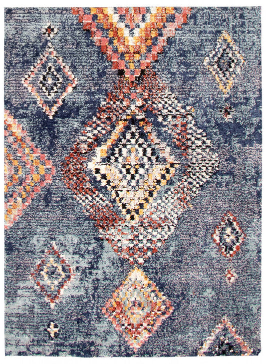 Tapis Makondo Mosaique Bleu - 8'0 x 10'0|Carpette Makondo Mosaique bleu - 8 pi 0 pox 10 pi 0 po| D28A2LUF