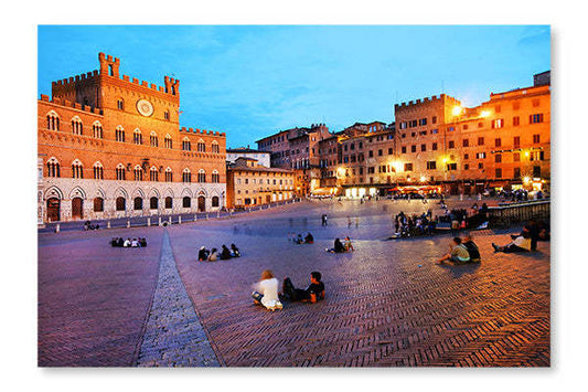 Piazza Del Campo avec cadre d'art mural Palazzo Pubblico 28 x 42 et panneau en tissu | Piazza Del Campo Avec Palazzo Pubblico 28 po x 42 po : Cadre d'art mural et panneau de tissu|D44G3DQV