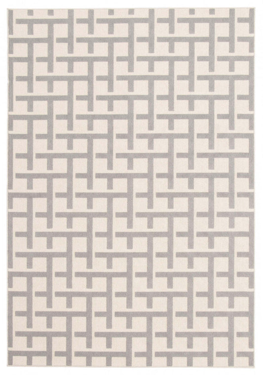 Tapis Brangane gris clair 4'7 x 6'7 | D86FSDVJ