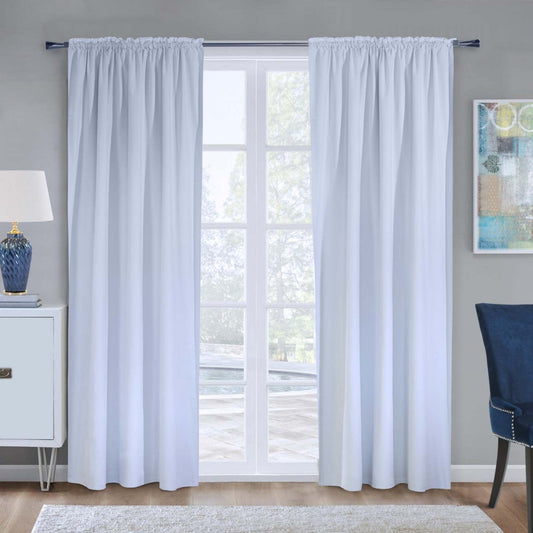 Ultimate White Multi-Header Lining Curtain Panel - 45 X 88|Panneau de rideau passe-tringle Côte D'azure ivoire - 56 po x 84 po