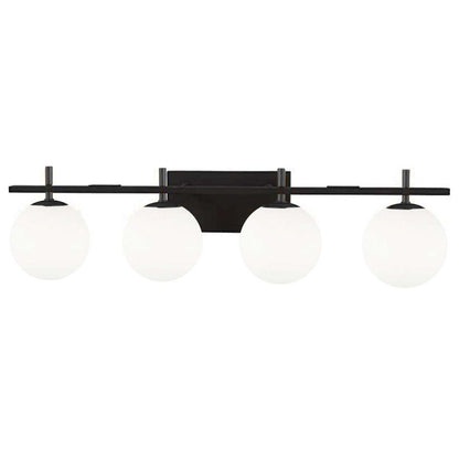 Dainolite Vivaldi 4 Light Vanity Light Matte Black Lamp|Lumière de coiffeuse Vivaldi de Dainolite avec fini noir mat et 4 ampoules
