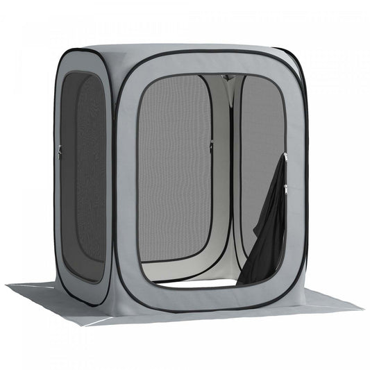 Outsunny Tente Écran Pop Up, Abri de Camping Portable Upf50+ Avec Sac de Transport