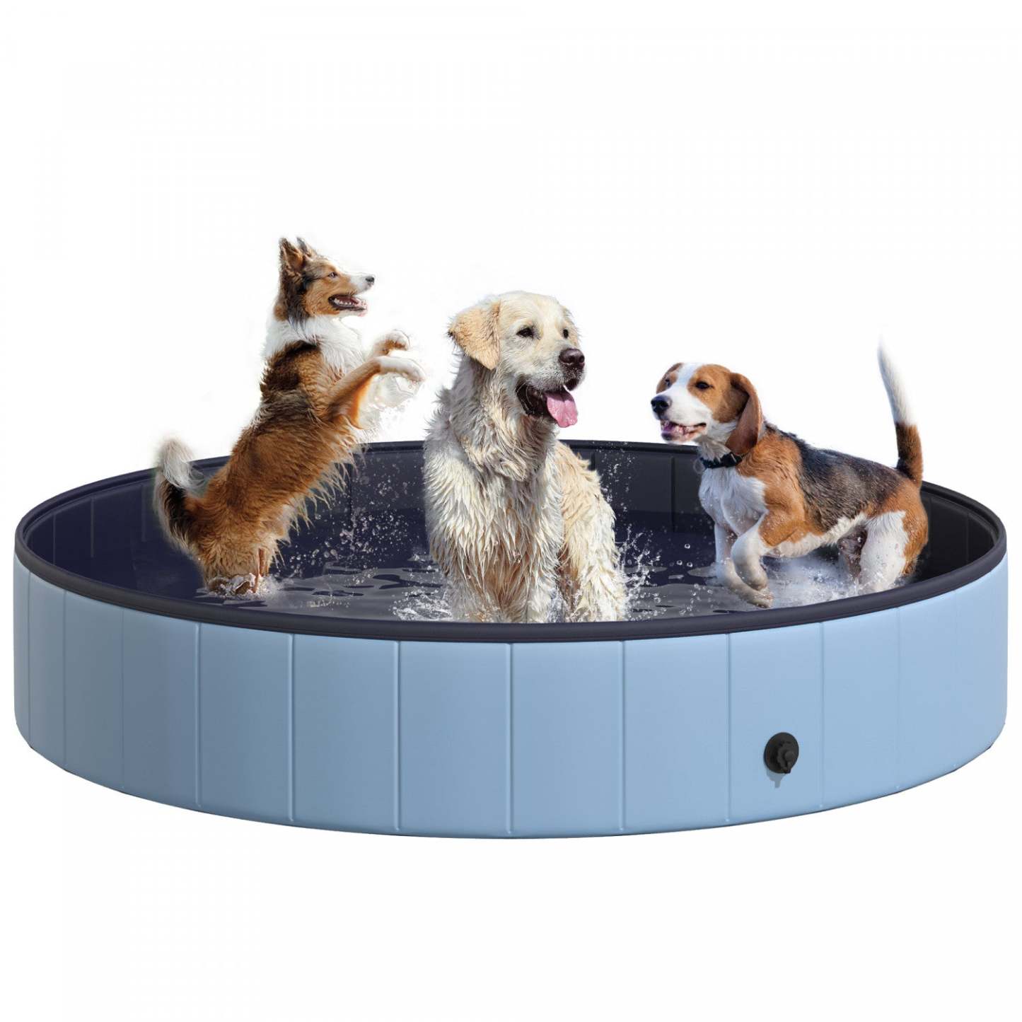 Pawhut Φ63 Piscine Pliante Pour Chien Pour Grands Chiens, Piscine Portable Pour Animaux De Compagnie, Piscine Pour Chiots Intérieure/Extérieure | Pawhut Piscine Pliante Pour Chien Piscine Pour Animaux De Compagnie Baignoire Pour Chiot Fournitures
