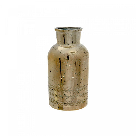 Vase bouteille triple couronne de vigne en or moucheté - Ensemble de 3|Vase en forme de bouteille doré tacheté orné de trois couronnes de vigne - ensemble de 3