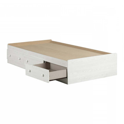 Lit double Summer Breeze avec 3 tiroirs - Pin blanc