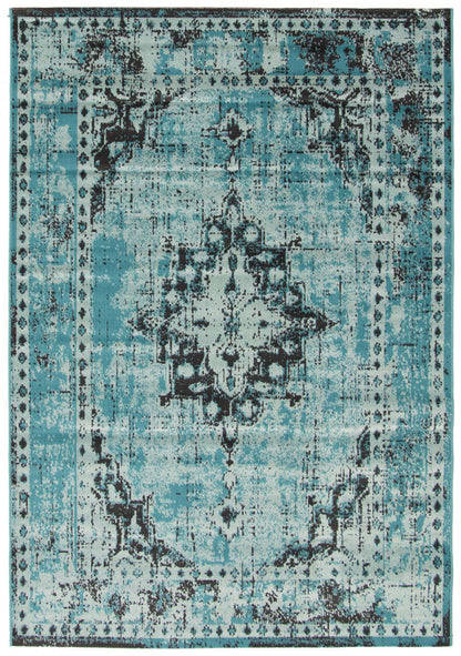 Tapis Chenta Aqua 5'3 x 7'7|Tapis Chenta turquoise 5 pi 3 po x 7 pi 7 po|D86FMYKV