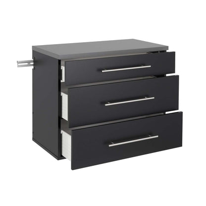 Hangups 3-Drawer Base Storage Cabinet - Black|Armoire de plancher HangUps à 3 tiroirs avec rangement - noire