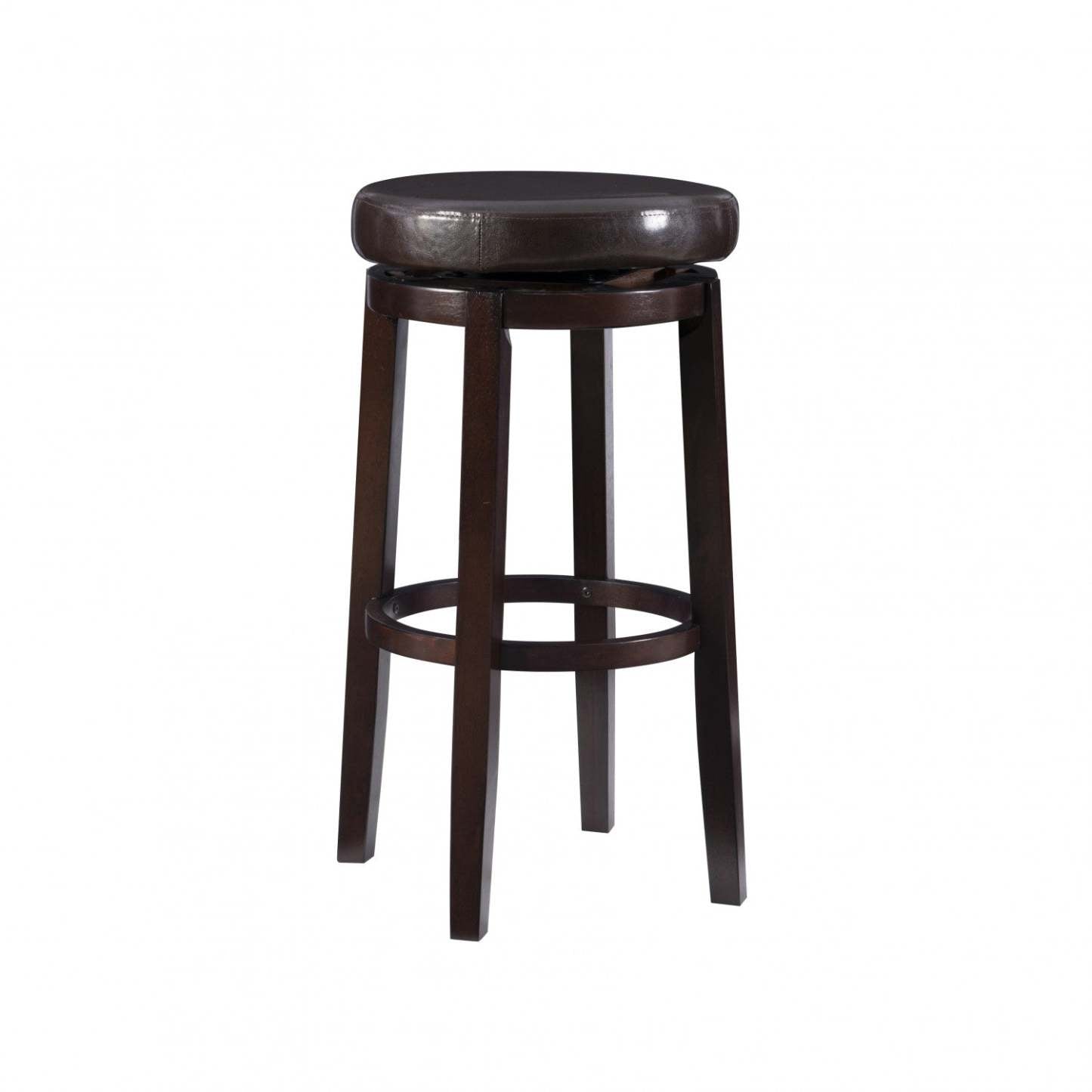 Tabouret de bar Maya en simili cuir - Marron|Tabouret bar Maya en similicuir - brun