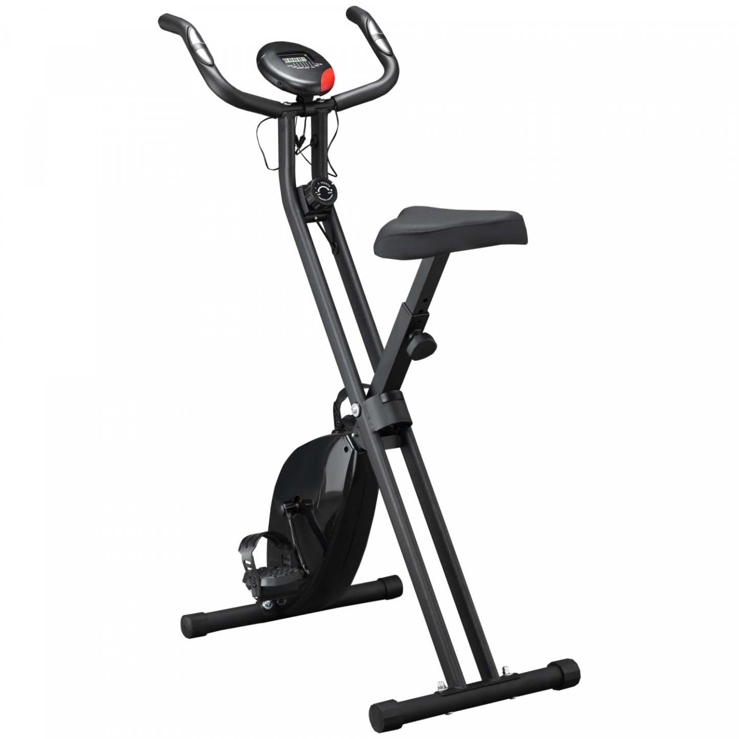 Soozier Velo D'exercice Pliable X Avec 8 Niveaux De Résistance Vélo Stationnaire De Fitness Cardio