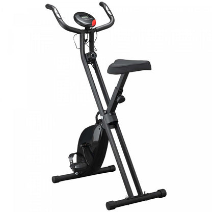 Soozier Velo D'exercice Pliable X Avec 8 Niveaux De Résistance Vélo Stationnaire De Fitness Cardio