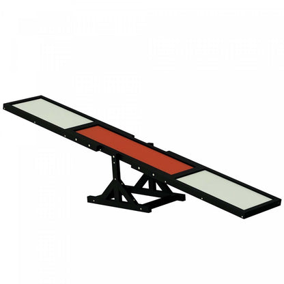 Pawhut Plateforme de Bascule en Bois pour Animaux Fournitures pour Animaux Résistants aux Intempéries Jouet de Jeu d'Agilité pour Chiens Noir