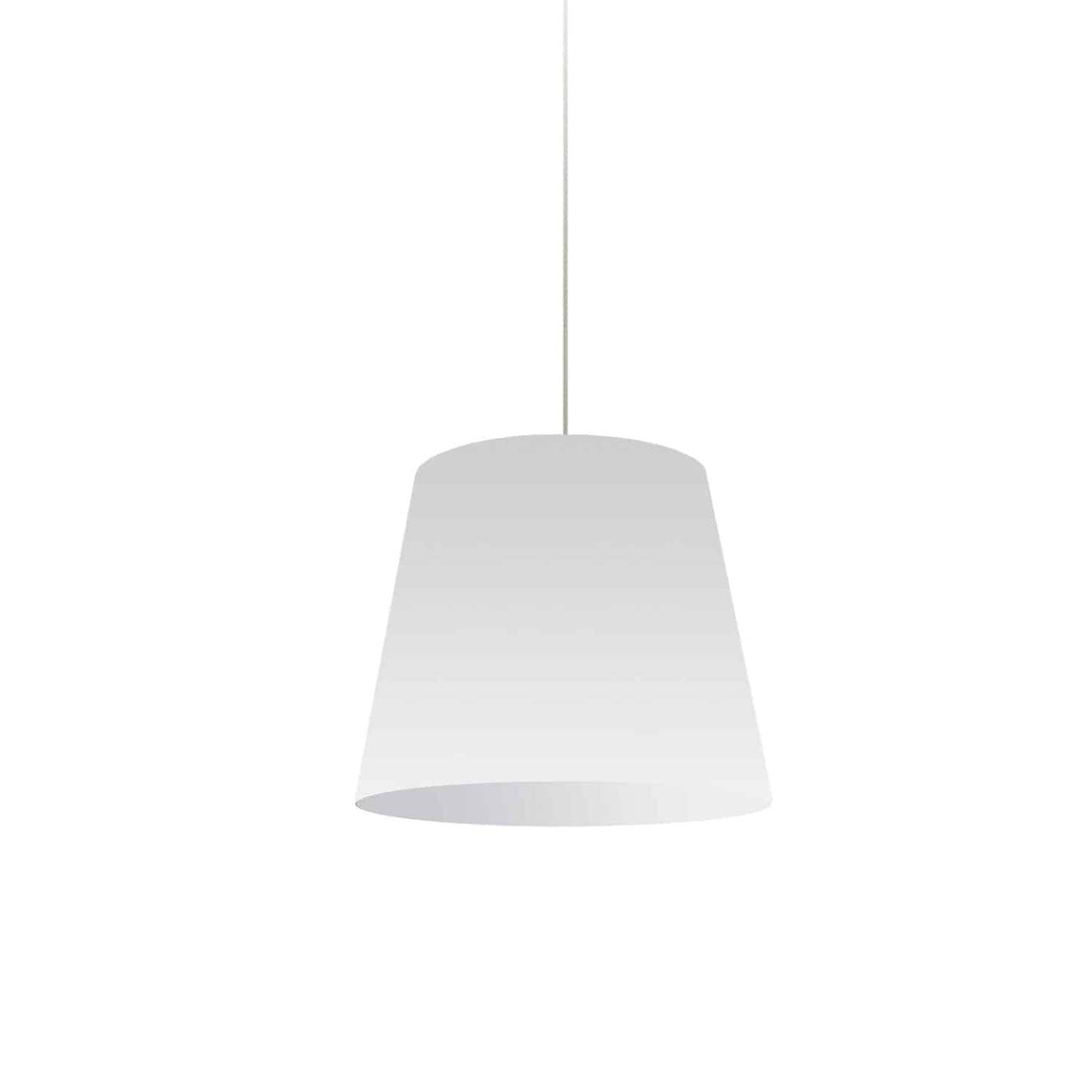 Dainolite Oversize Drum 1 Light Pendant Small Small White Shade Lamp|Petit luminaire suspendu de Dainolite avec très grand abat-jour cylindrique blanc et 1 ampoule