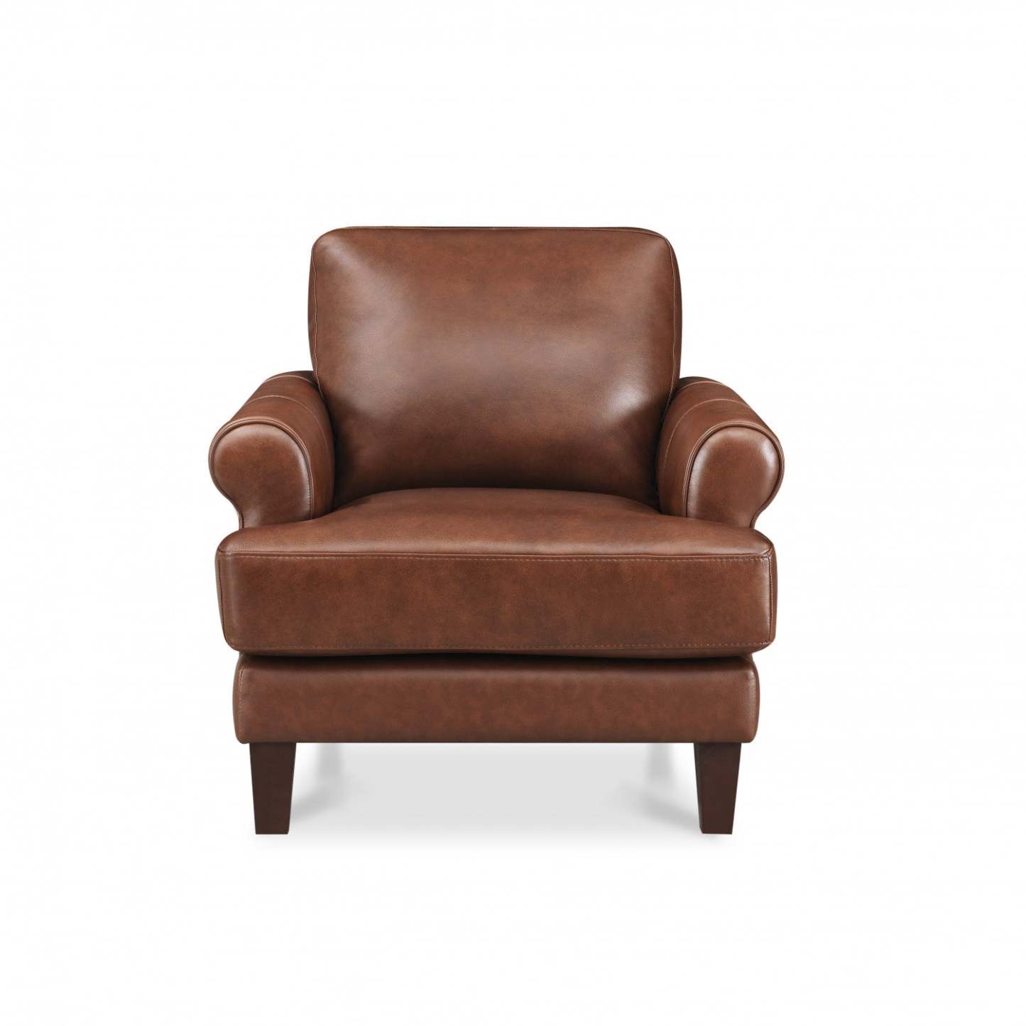 Hydeline Sarina Fauteuil en cuir – Brun