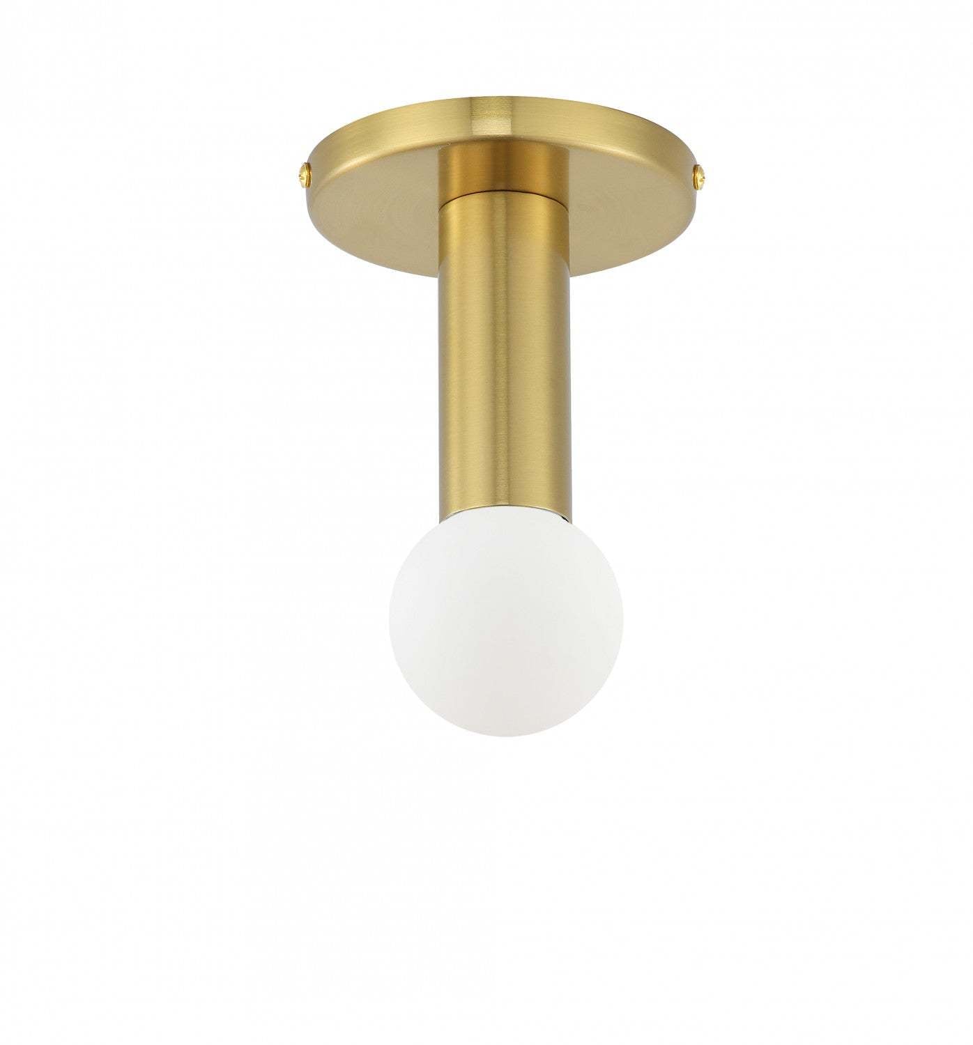 Dainolite Adams 1 Light Flush Mount Aged Brass Lamp|Plafonnier affleuré Adams de Dainolite avec fini laiton vieilli et 1 ampoule