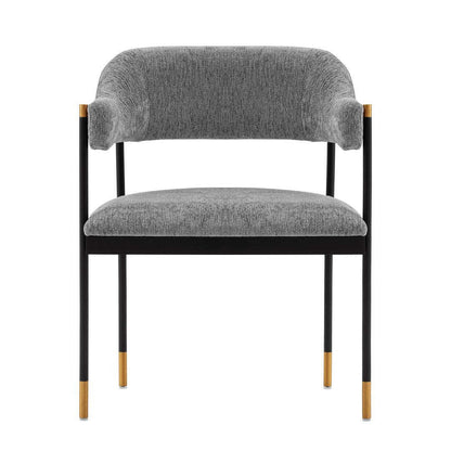 Manhattan Comfort Modern Lia Chenille Dining Chair - Grey|Chaise de salle à manger moderne Lia de Manhattan Comfort en chenille - grise