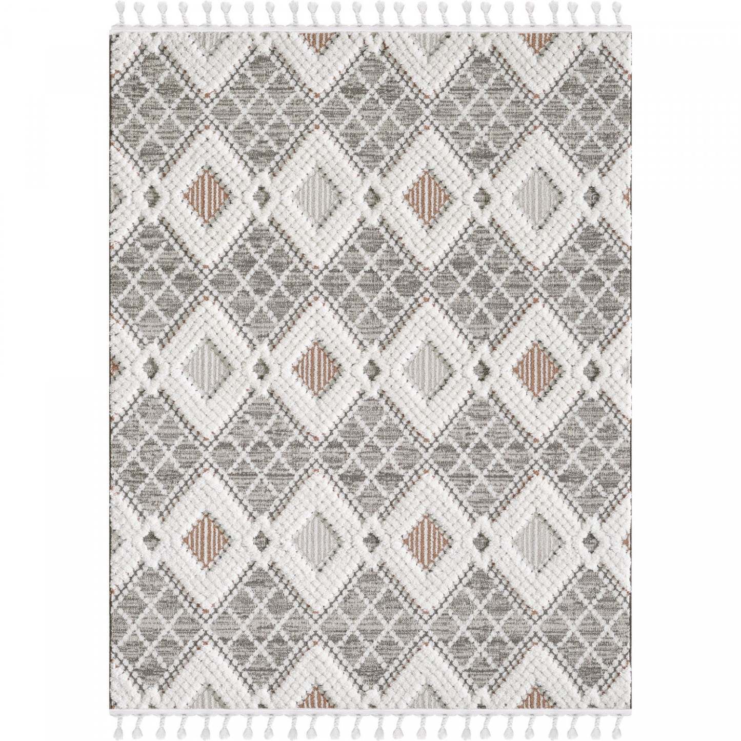 Quinto Twinkle Orange Shag Area Rug - 7'7 x 10'|Carpette à poil long Quinto Twinkle orange - 7 pi 7 po x 10 pi