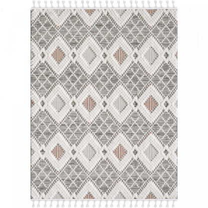 Quinto Twinkle Orange Shag Area Rug - 7'7 x 10'|Carpette à poil long Quinto Twinkle orange - 7 pi 7 po x 10 pi