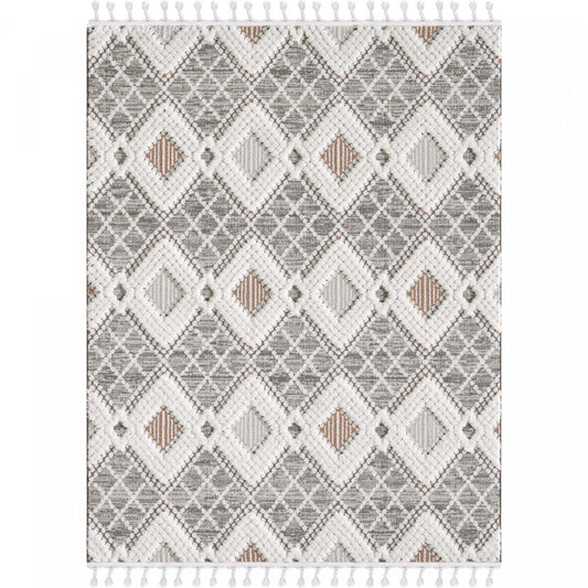 Quinto Twinkle Orange Shag Area Rug - 7'7 x 10'|Carpette à poil long Quinto Twinkle orange - 7 pi 7 po x 10 pi