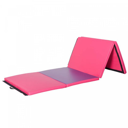 Soozier 4'x10'x2'' Tapis de gymnastique pliant, tapis d'exercice avec poignées de transport pour le yoga, MMA | Soozier B1-0065new Tapis d'exercice de gymnastique panneau pliant yoga fitness équipement d'aérobic