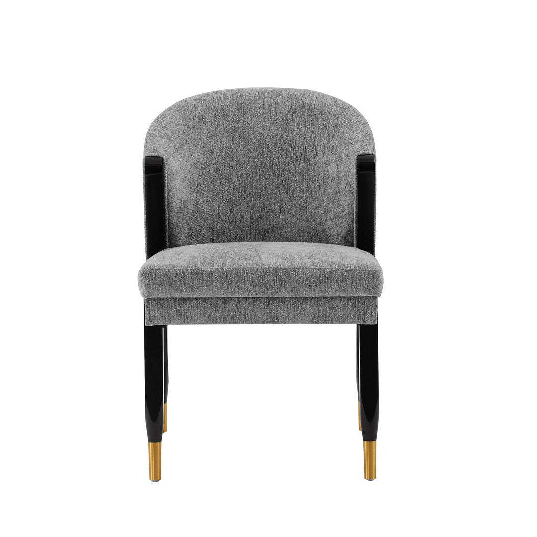 Manhattan Comfort Modern Ola Chenille Dining Chair - Gris|Chaise de salle à manger moderne Ola de Manhattan Comfort en chenille - grise