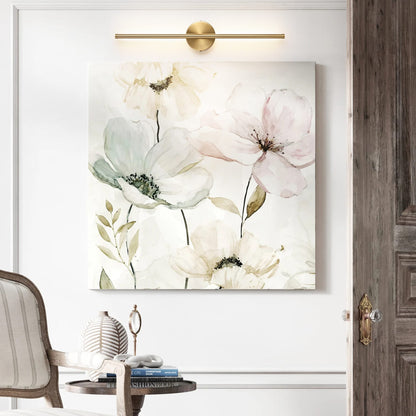 Applique murale LED linéaire moderne à 1 lumière, noire/dorée/nickel, à intensité variable, pour salle de bain.