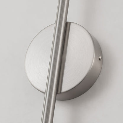 Applique murale LED linéaire moderne à 1 lumière, noire/dorée/nickel, à intensité variable, pour salle de bain.