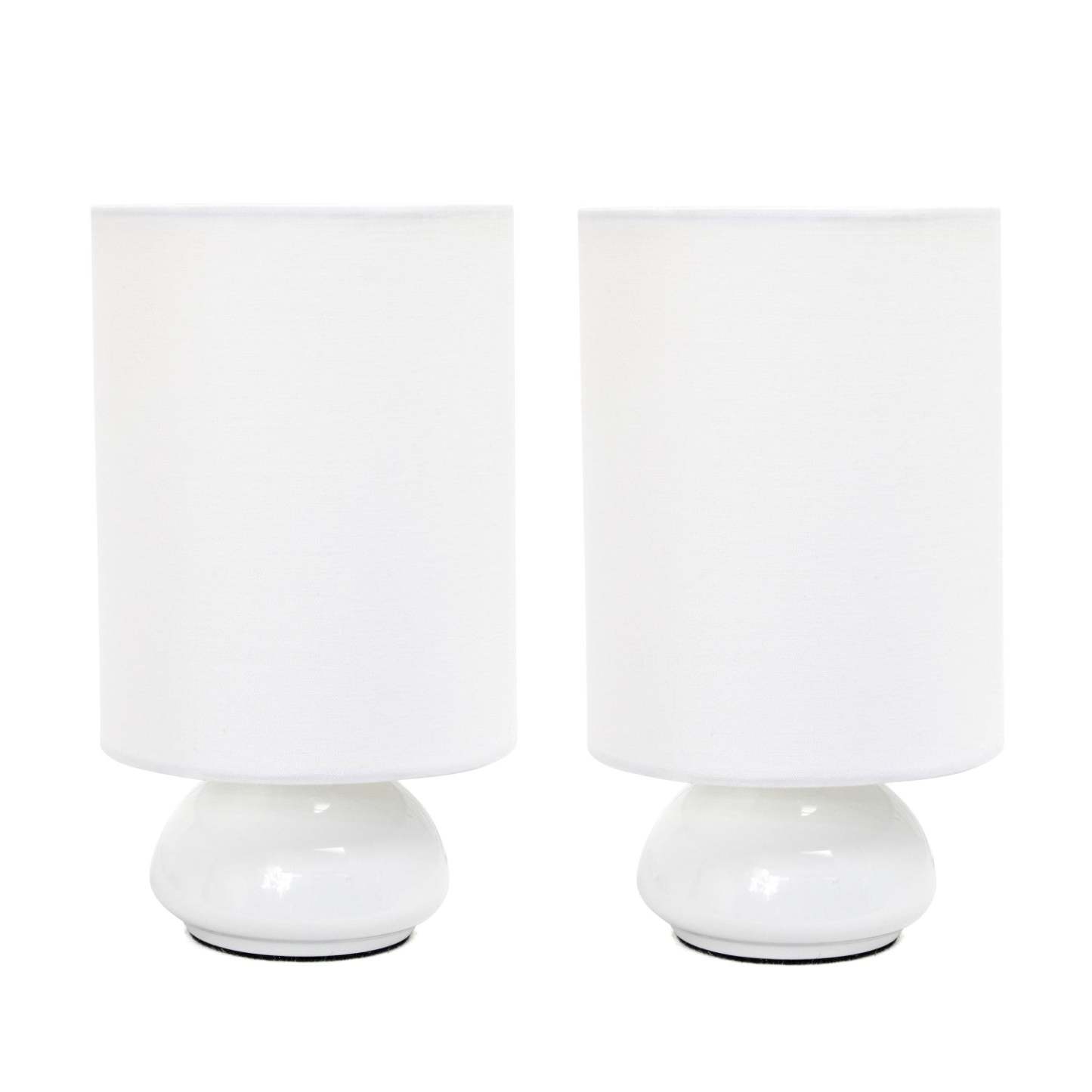 Simple Designs Gemini Colors 2-piece Mini Touch Table Lamp Set - Blanc|Ensemble de 2 mini lampes de table tactiles Gemini Colors de Simple Designs - blanc