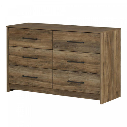 Commode 6 tiroirs Londen - Mangue Naturel | Commode Londen à 6 tiroirs - manguier naturel