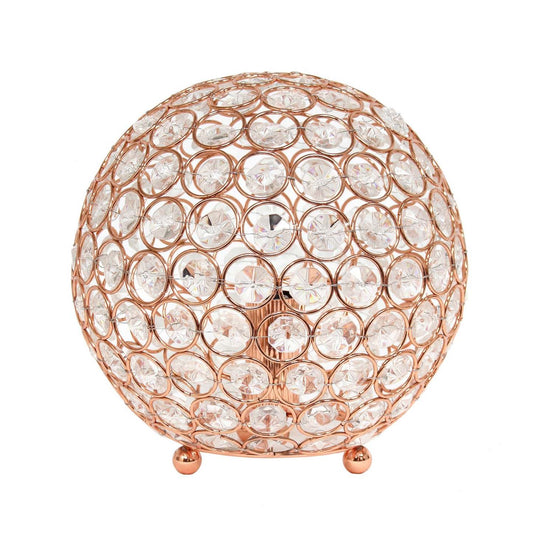 Lampe de table Elipse Elegant Designs balle de 8 po avec paillettes de cristal, ou rose|D211LYD0