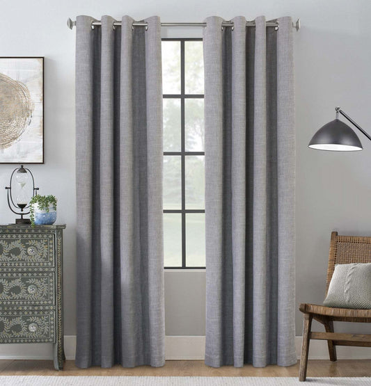 Maya Grey Grommet Curtain Panel - 52 X 95|Panneau de rideau à œillets Maya gris - 52 po x 95 po